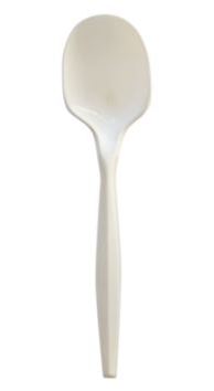 SPOON PLASTIC MED WEIGHT 1000/CS - Flatware: Plastic